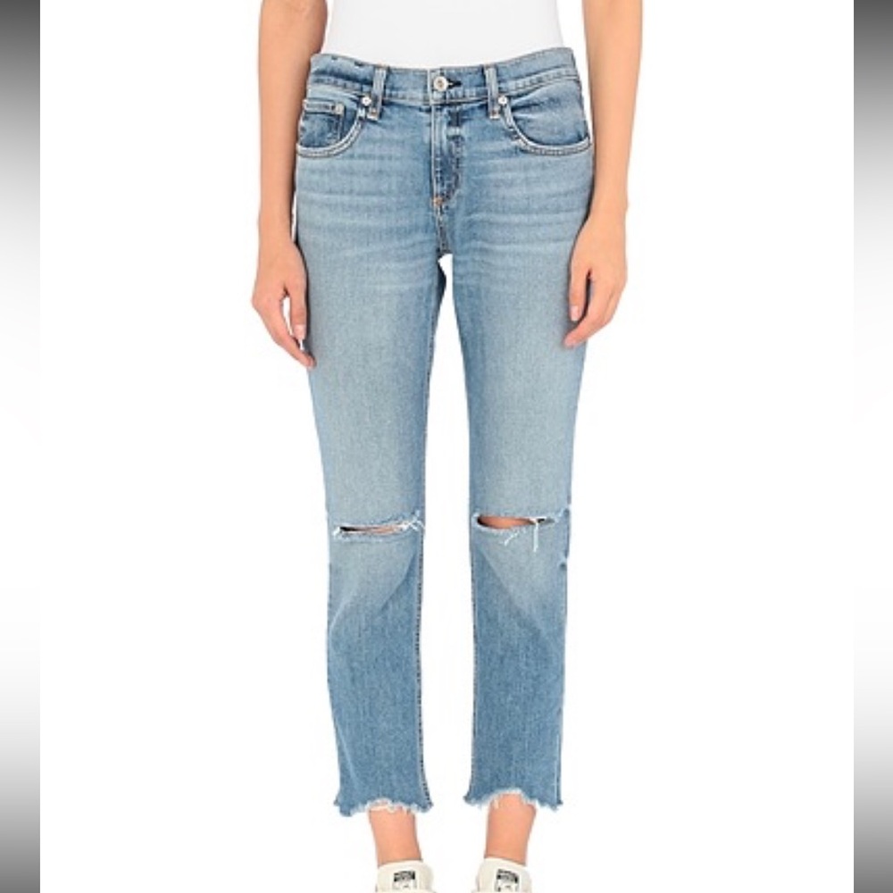 Rag & Bone Blue Straight Leg Jeans